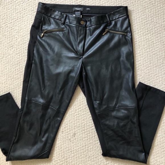 OLSEN VEGAN LEATHER PANTS - Picture 2 of 5
